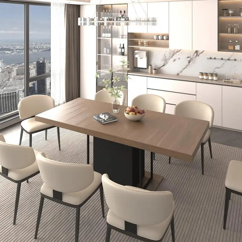 Extendable Rectangular Dining Table (6–10 Seater)