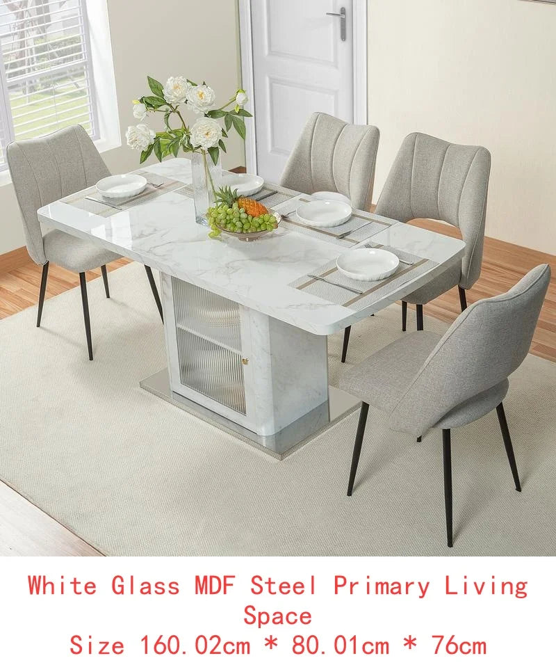 Expandable Square Marble Dining Table