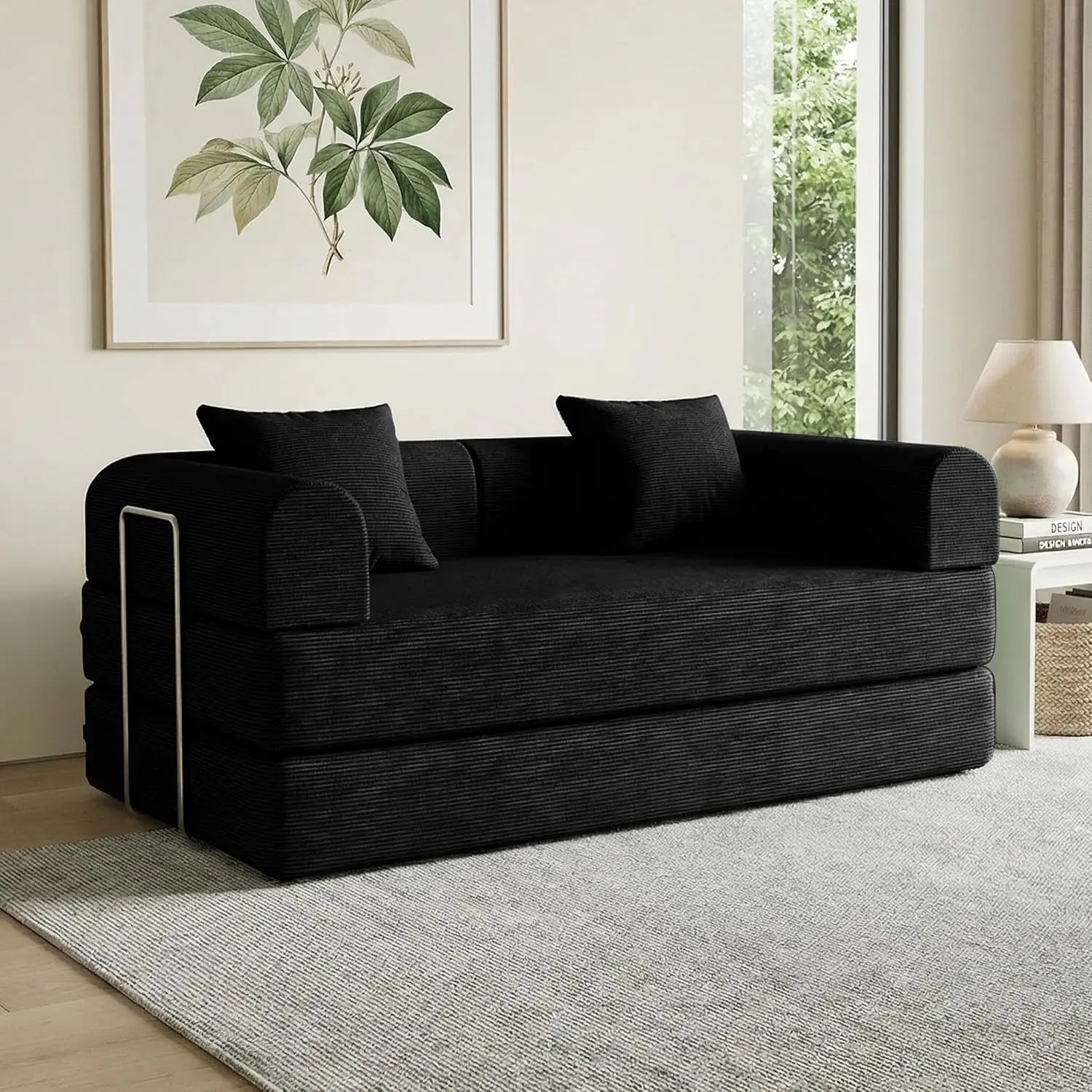 Convertible Corduroy Sofa Bed