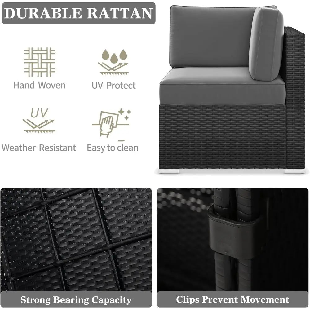 8-Piece Wicker Patio Sofa Set