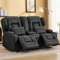 Reclining Sofa with Storage & Cup Holders