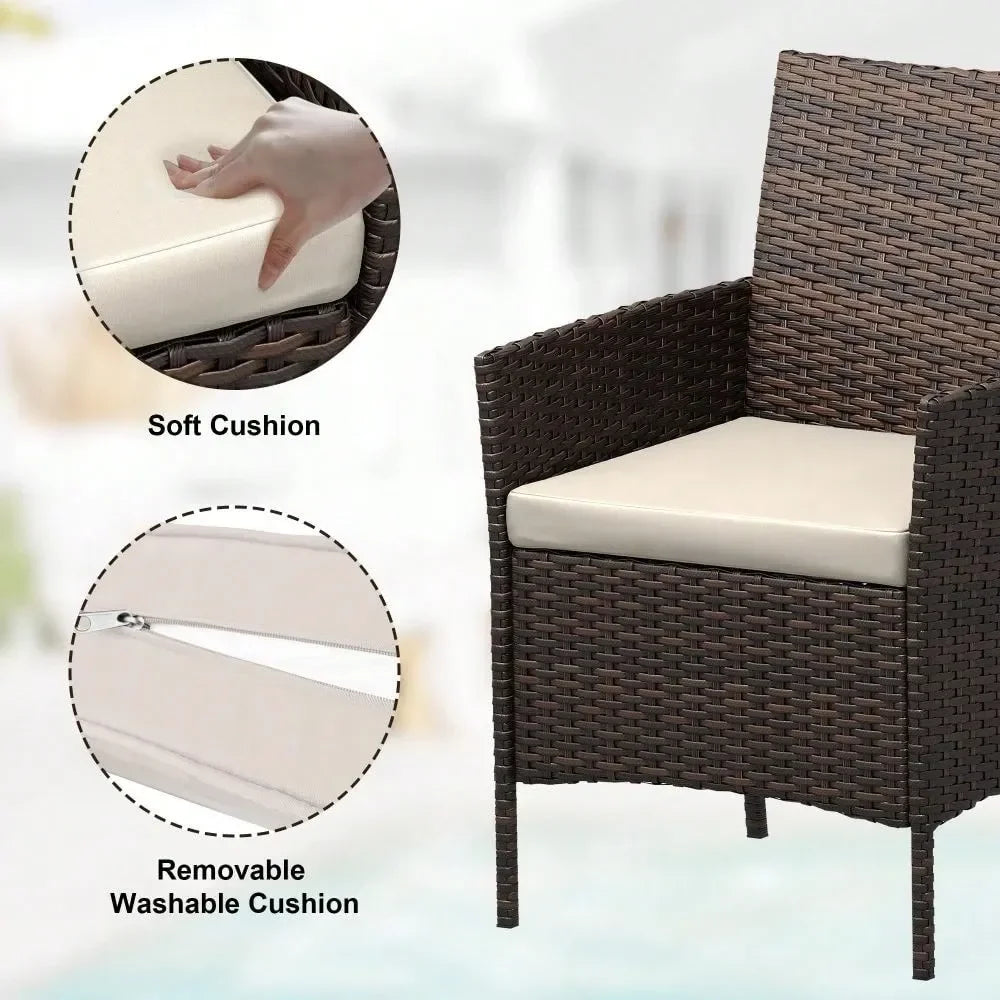 3-Piece Outdoor Rattan Set