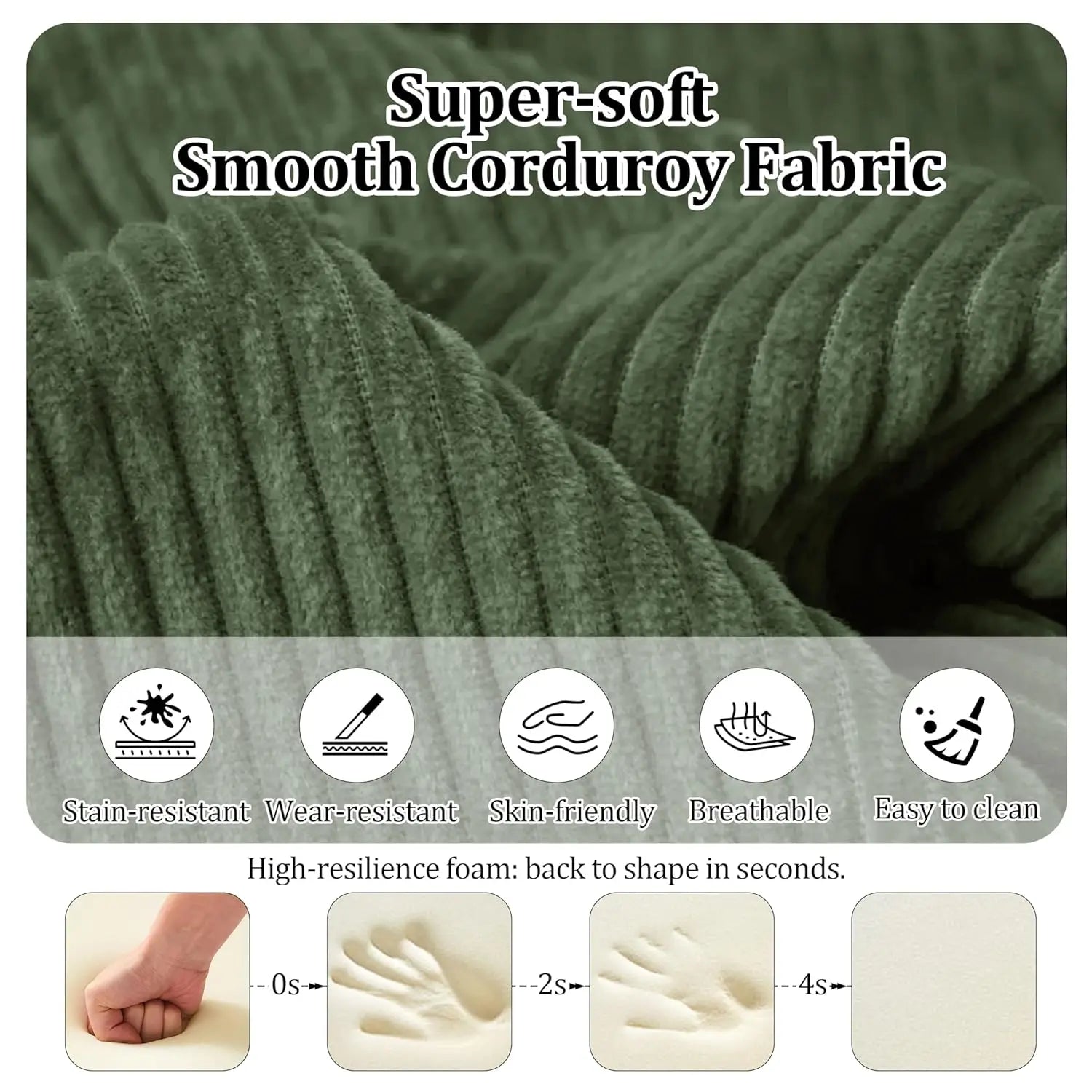 Convertible Corduroy Sofa Bed