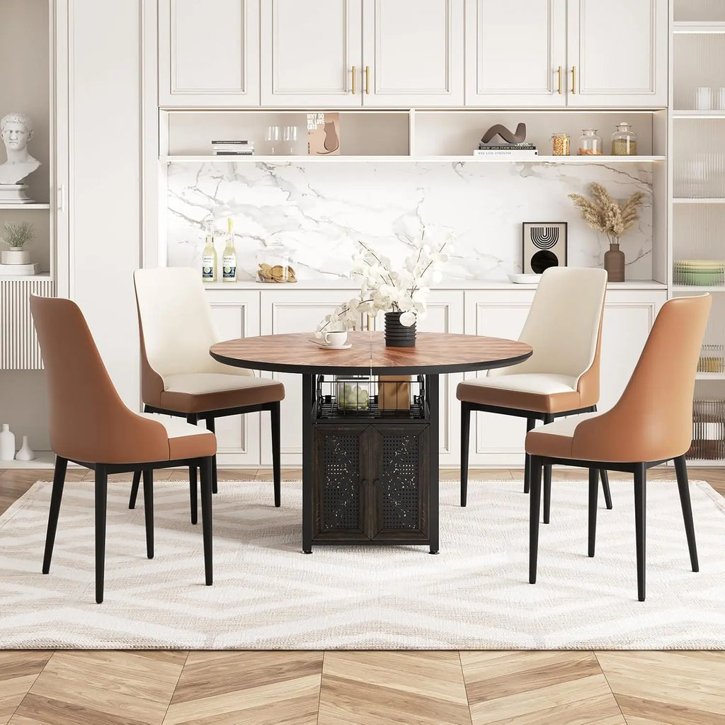 47" Round Dining Table Set (4–6 Seater)