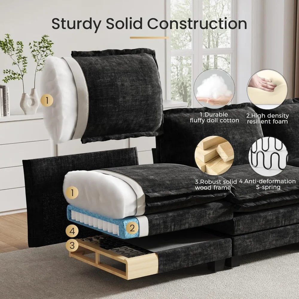 U-Shaped Modular Sectional Sofa