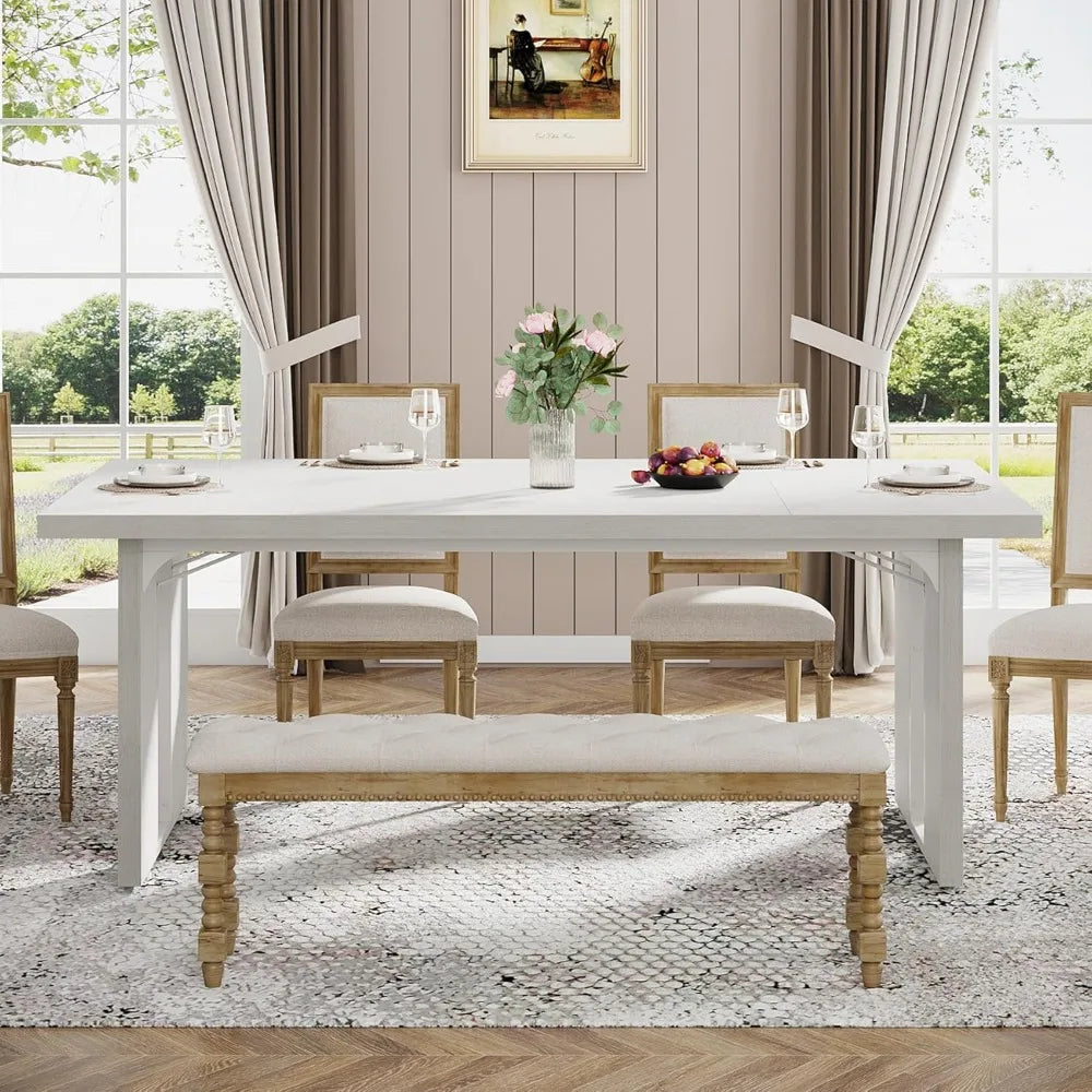 Rustic Farmhouse Dining Table (6–8 Seater)