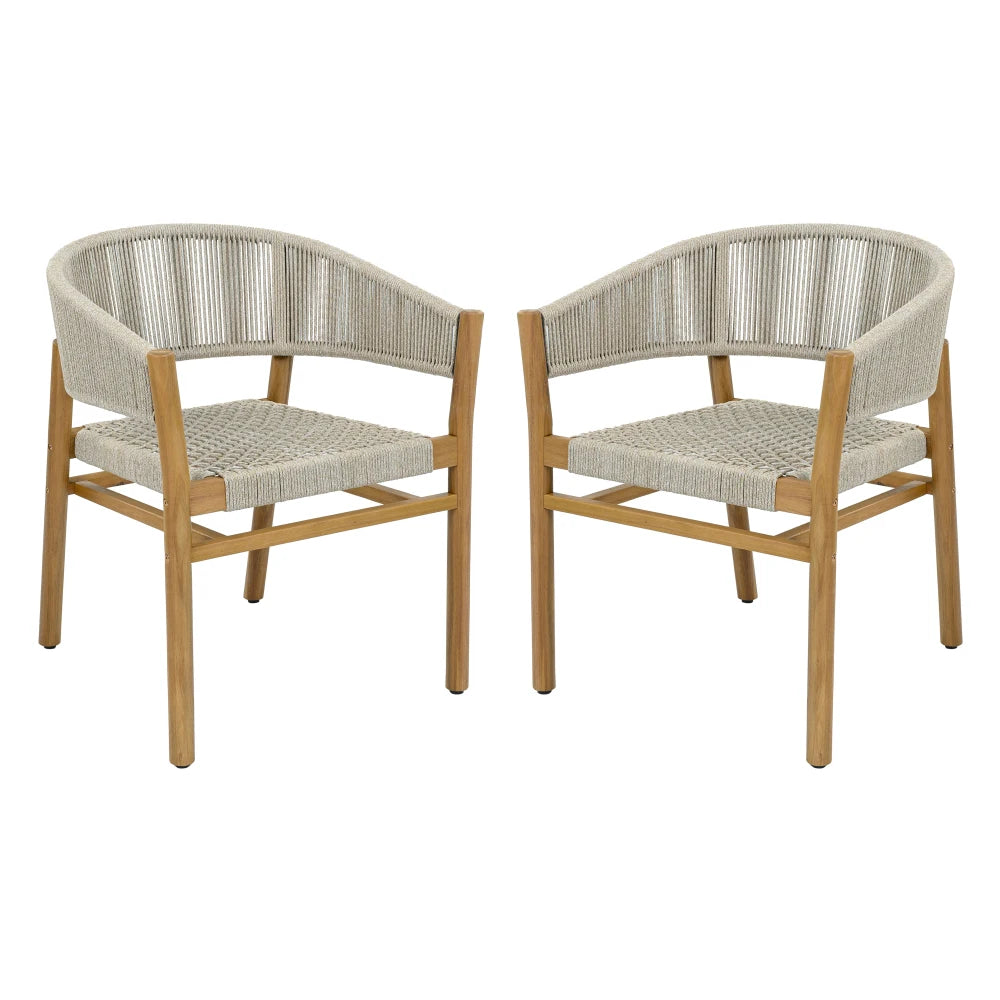 Outdoor Rattan Accent Chairs (Set of 2)