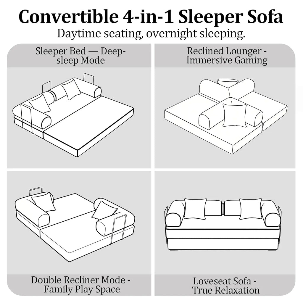 Convertible Corduroy Sofa Bed