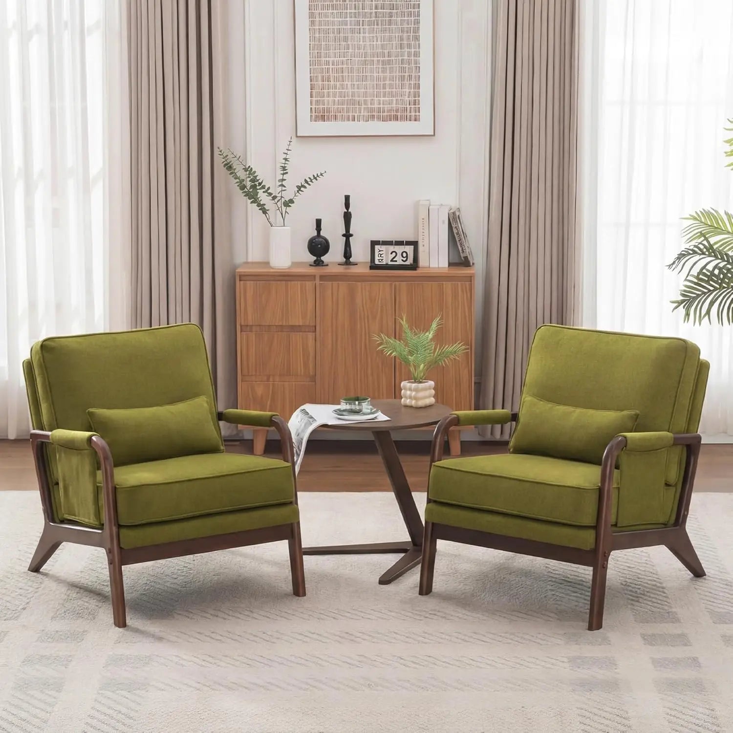 Mid-Century Accent Chairs (Set of 2)