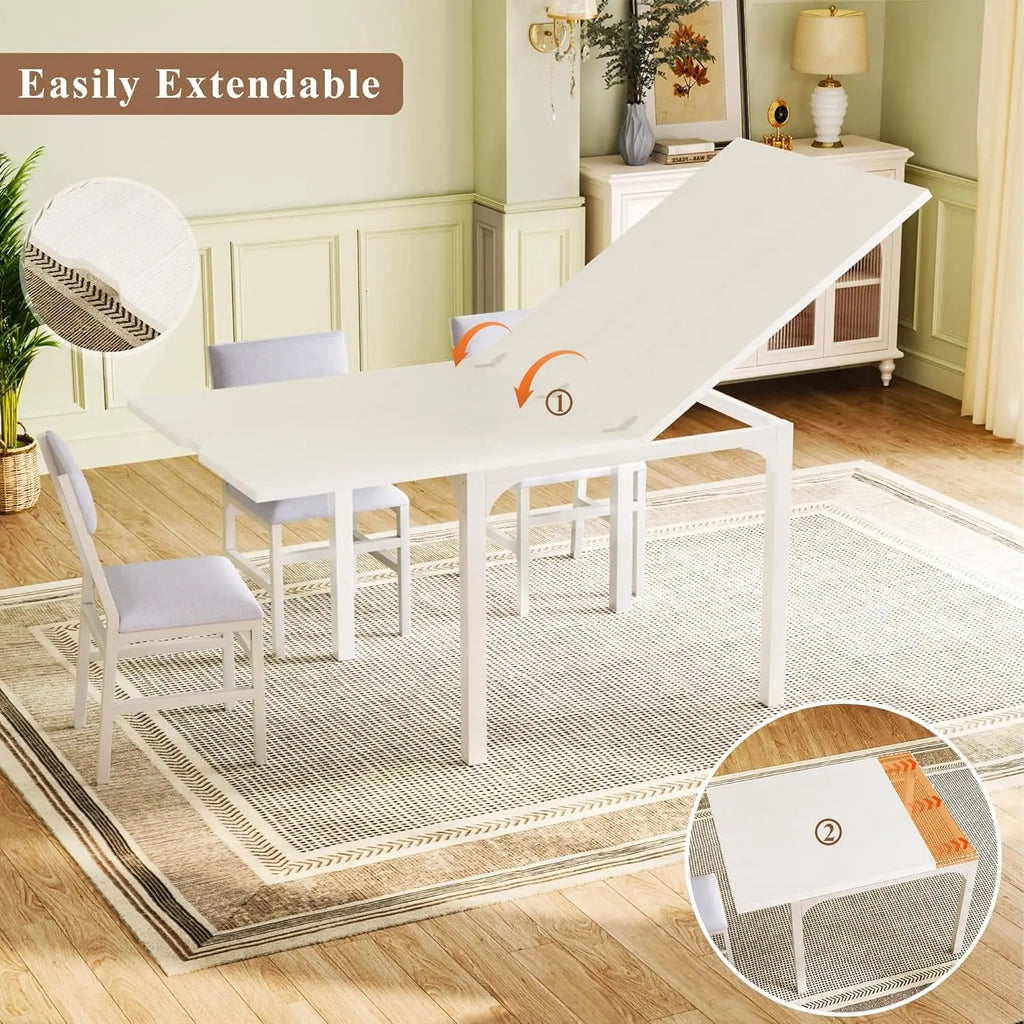 7-Piece Extendable Dining Set (6 Seater)