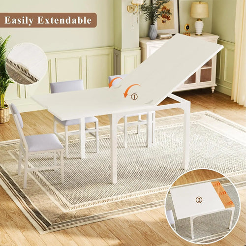 7-Piece Extendable Dining Set (6 Seater)