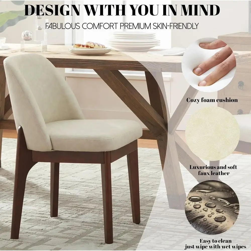 Faux Leather Dining Chairs (Set of 2)