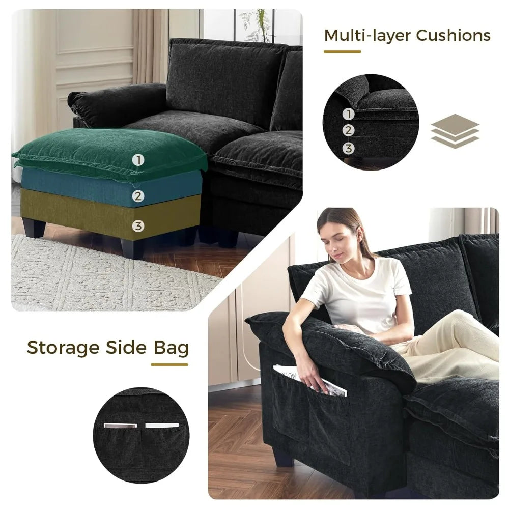 U-Shaped Modular Sectional Sofa