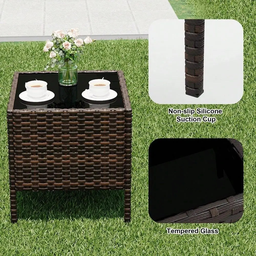 3-Piece Outdoor Rattan Set
