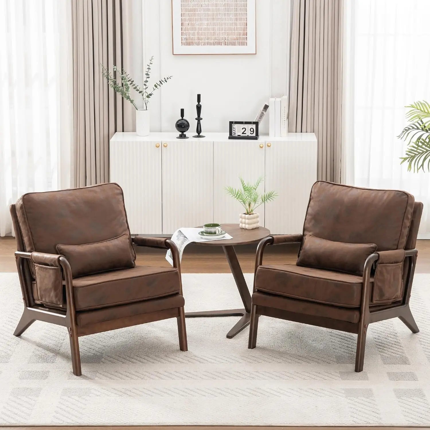 Mid-Century Accent Chairs (Set of 2)