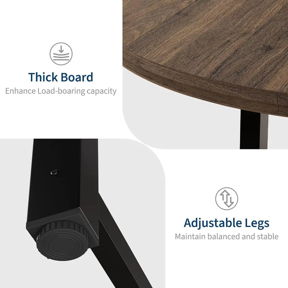 Round Metal Frame Dining Table