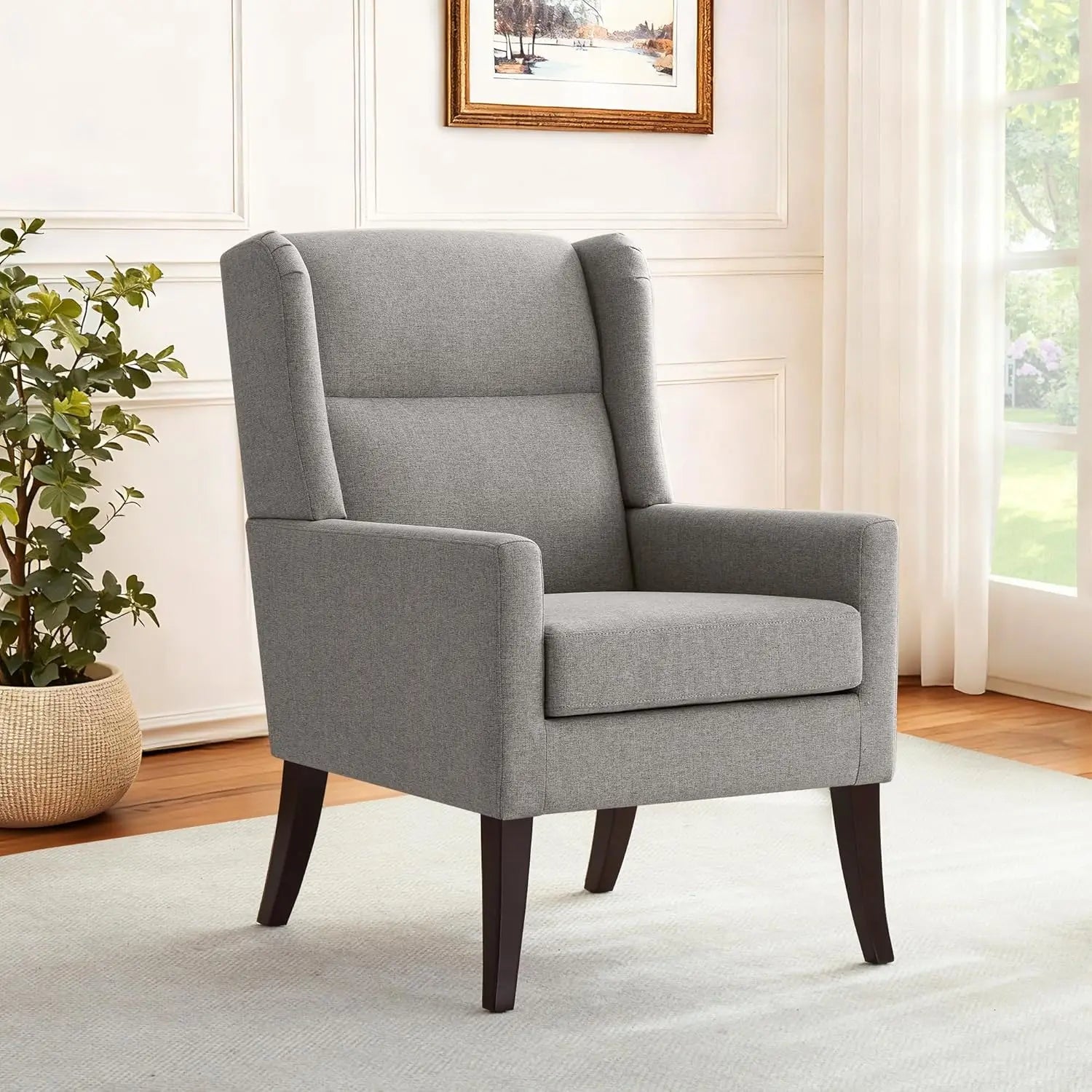 High Back Upholstered Accent Chair