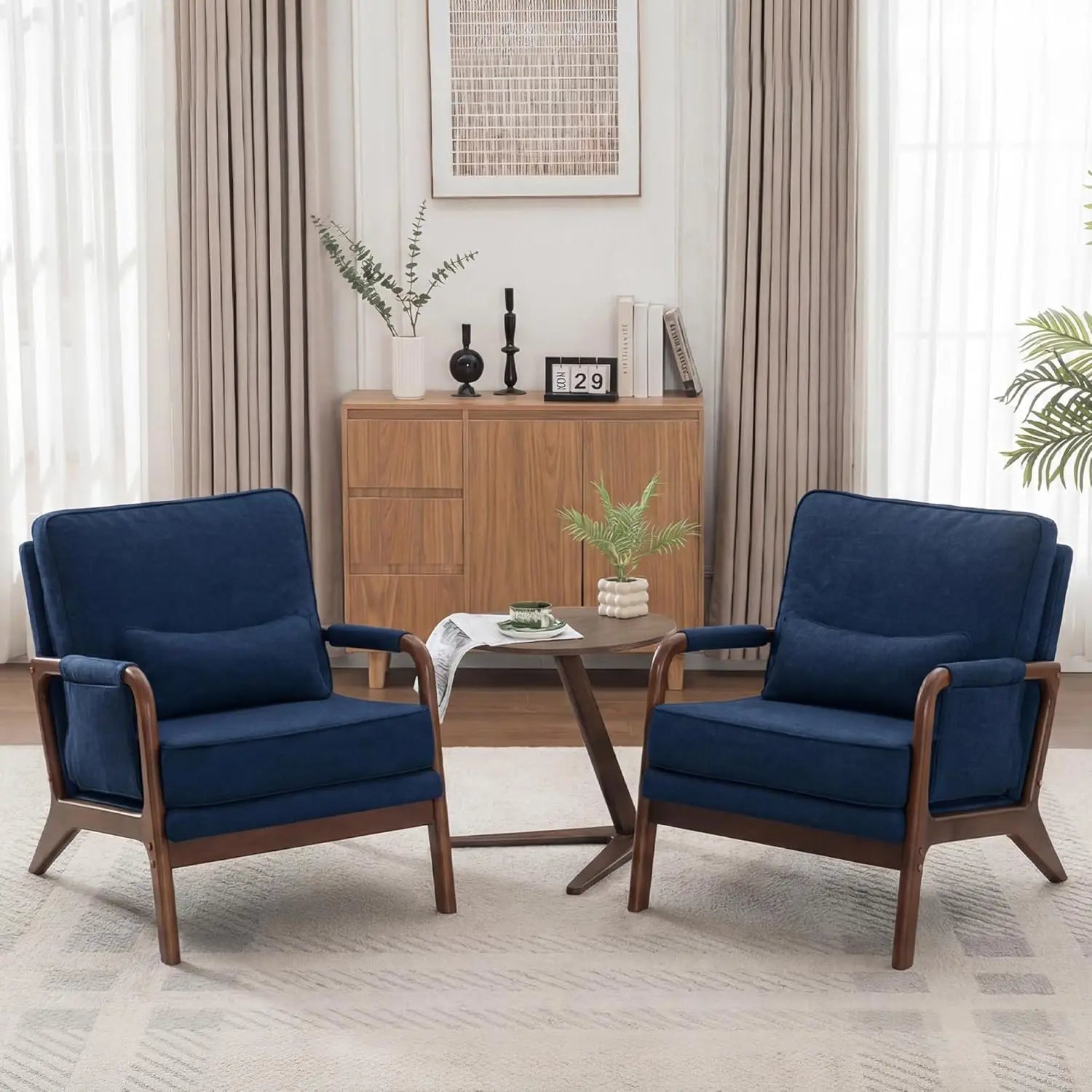 Mid-Century Accent Chairs (Set of 2)