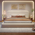 Curved Boucle Upholstered Bed Frame