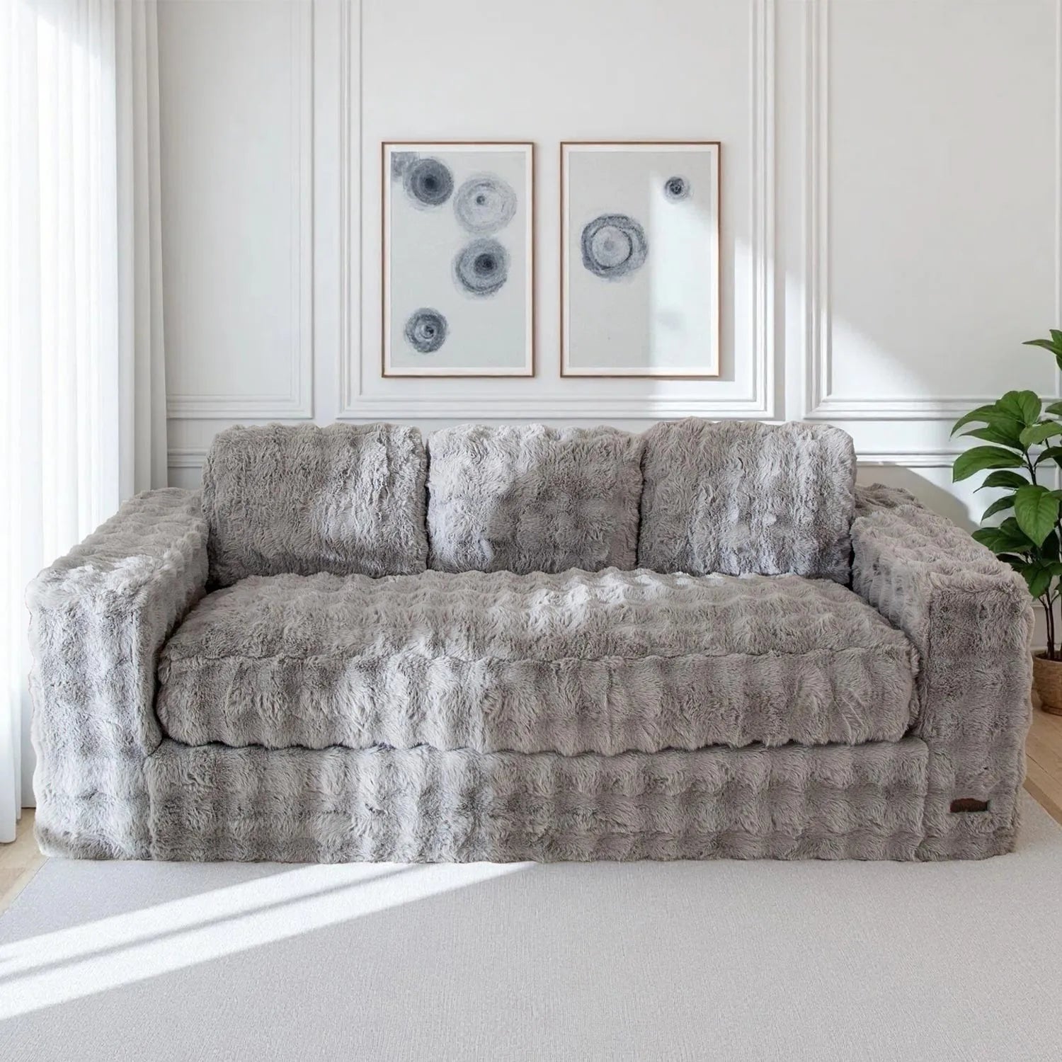 Floor Sofa Bed with Pillows
