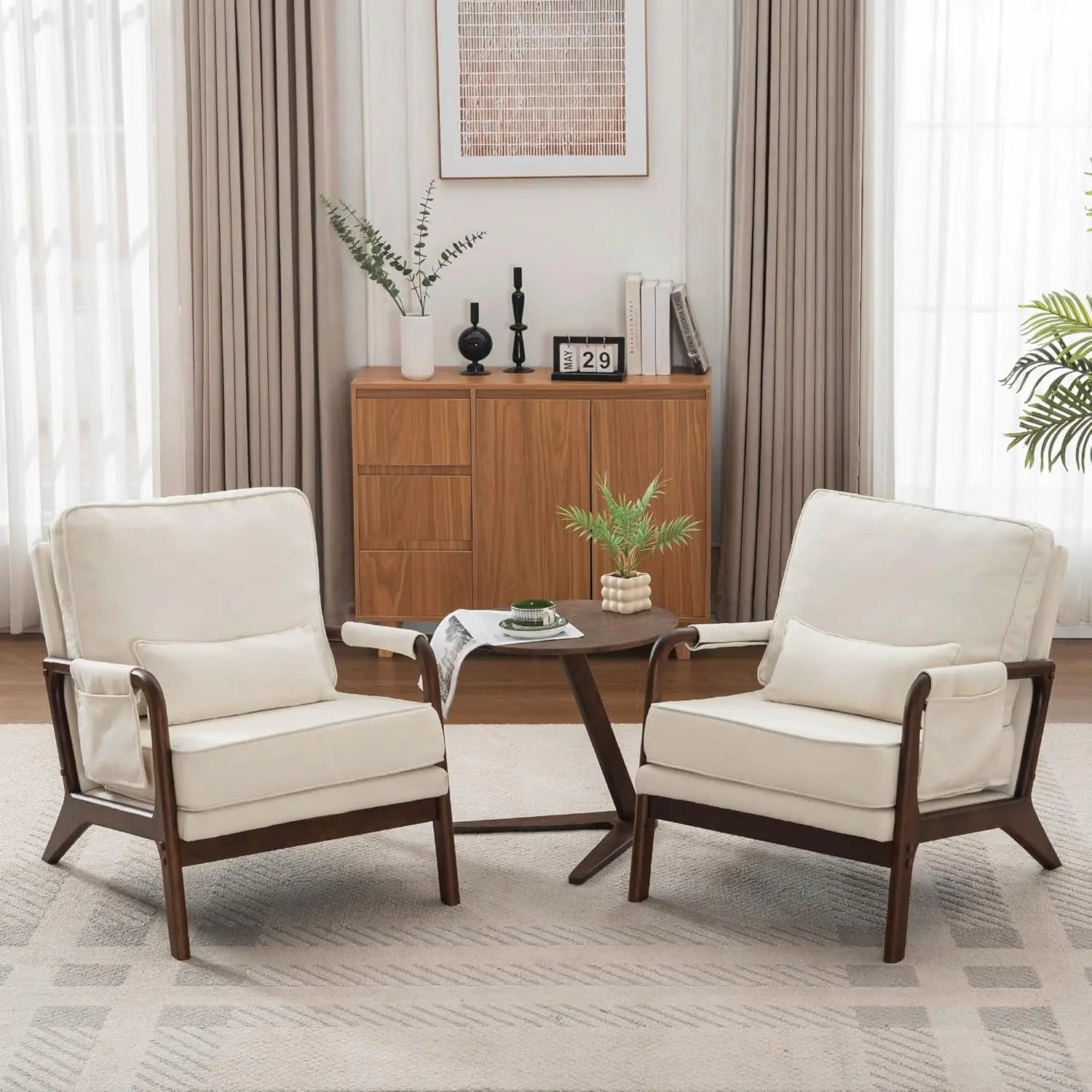 Mid-Century Accent Chairs (Set of 2)