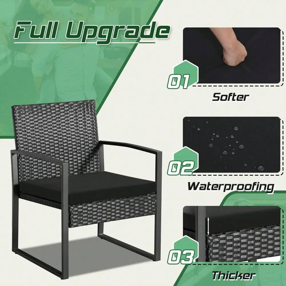 2-Piece Rattan Patio Set