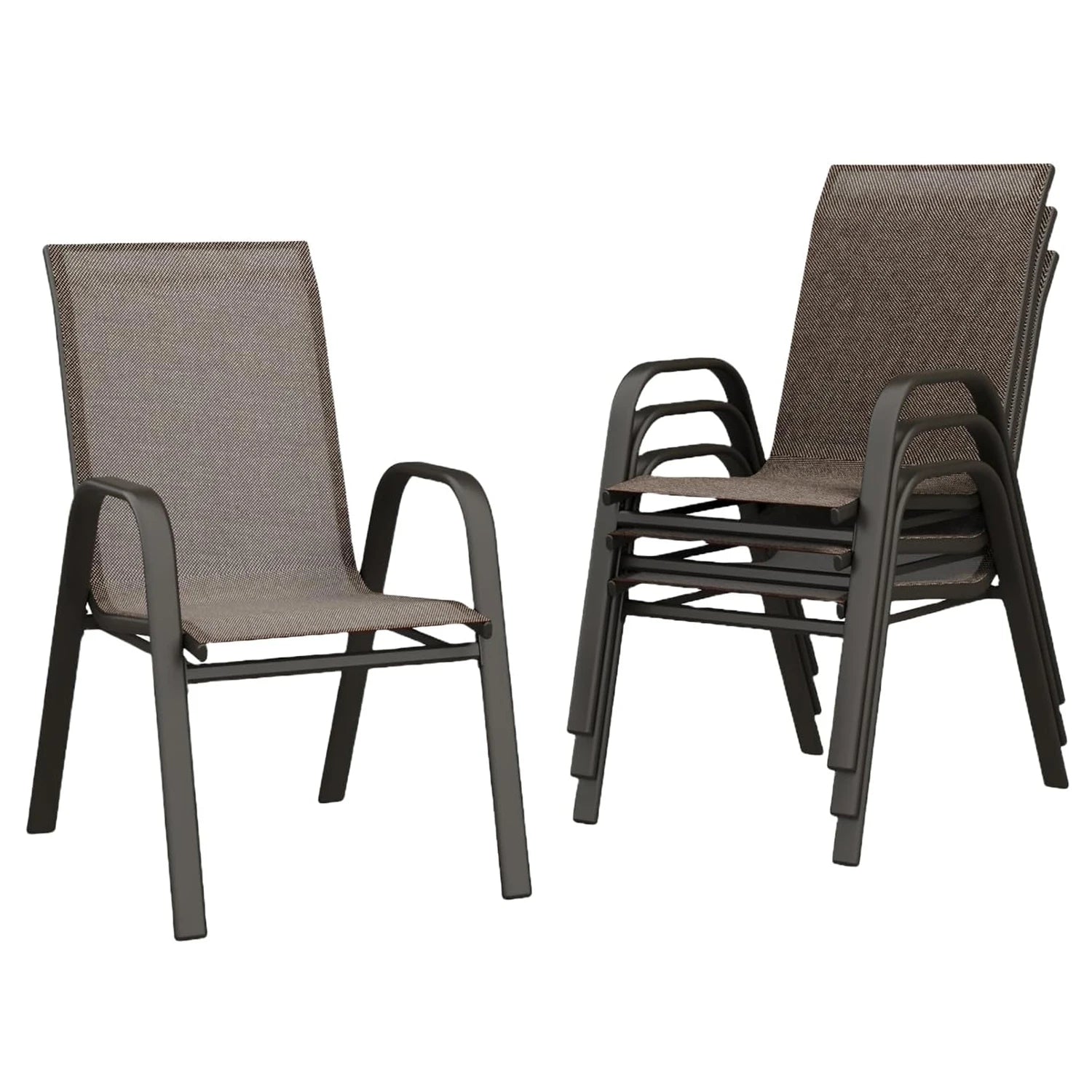 Stackable Patio Dining Chairs (Set of 4)