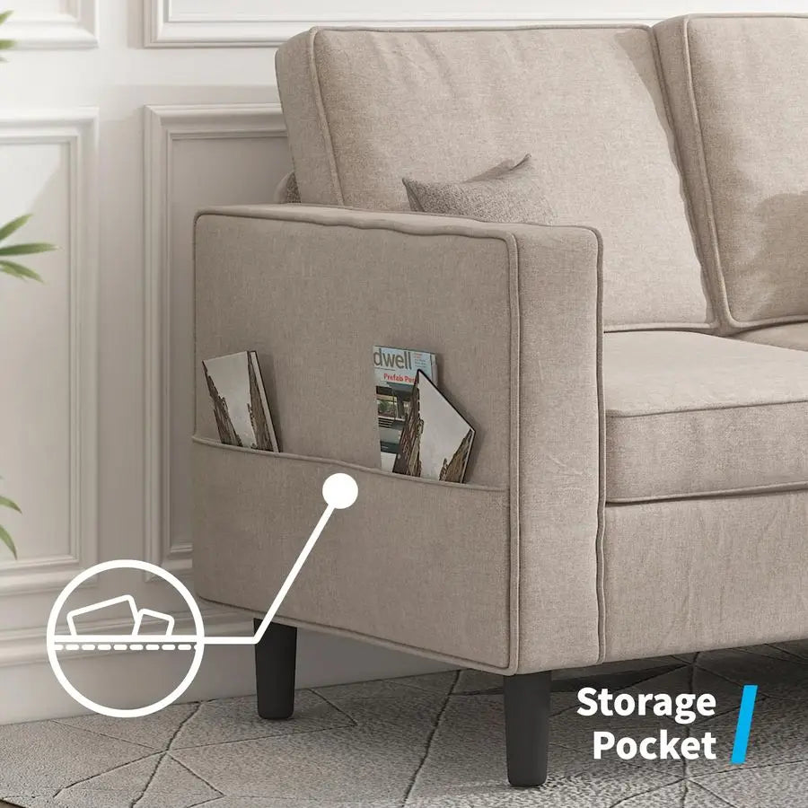 L-Shaped Convertible Sectional Sofa