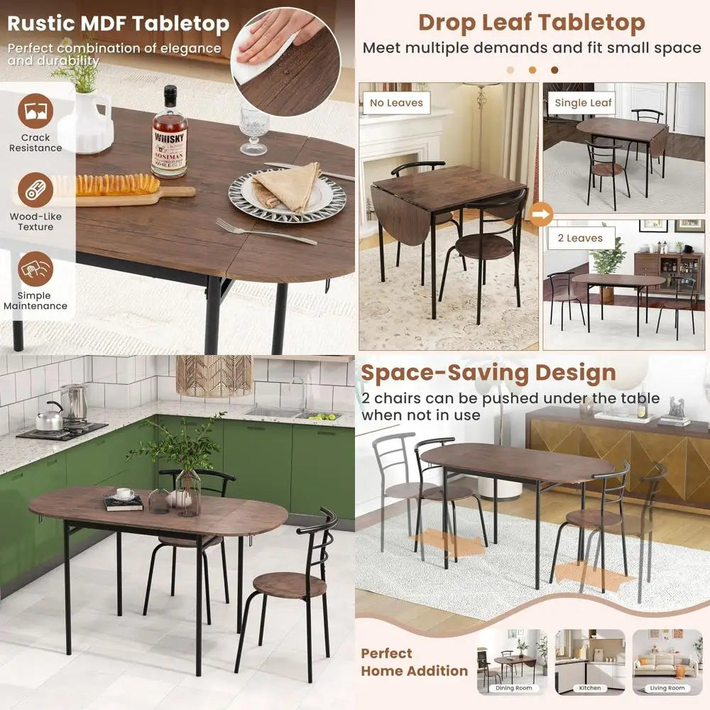 Drop Leaf Dining Set (2 Seater)