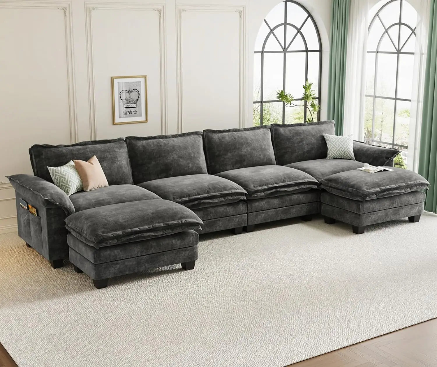 U-Shaped Modular Sectional Sofa