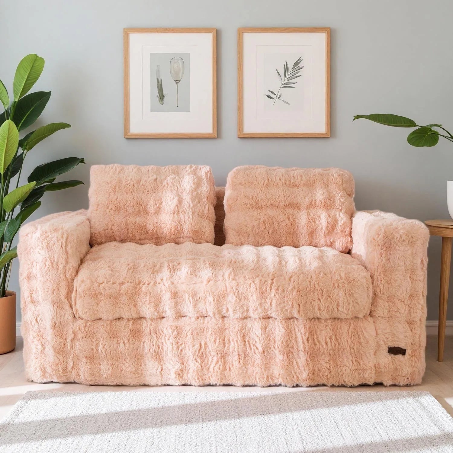 Floor Sofa Bed with Pillows