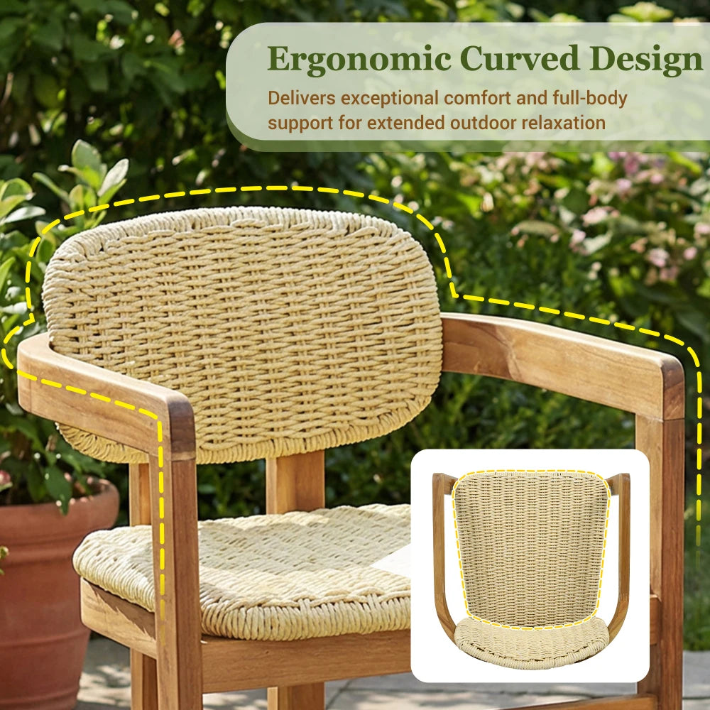 Outdoor Rattan Accent Chairs (Set of 2)