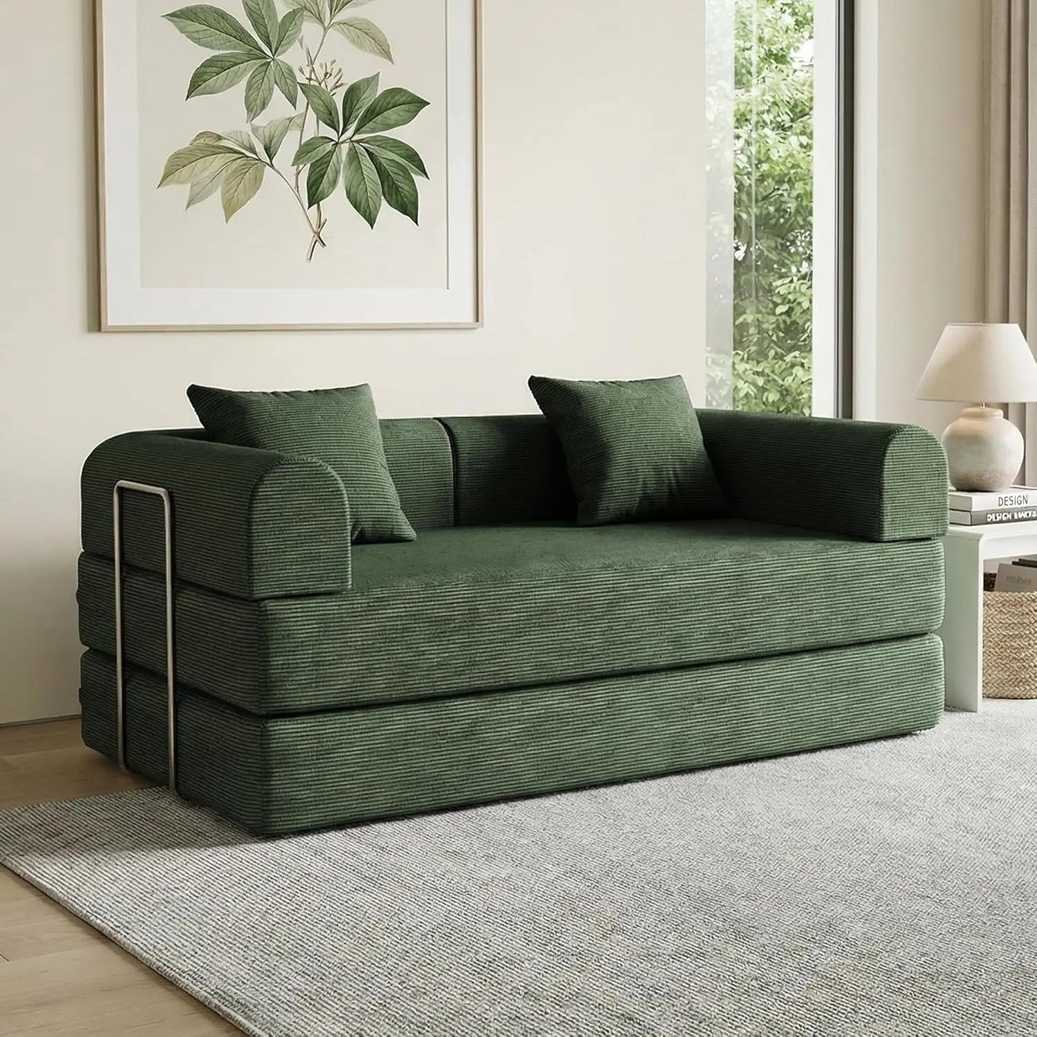 Convertible Corduroy Sofa Bed