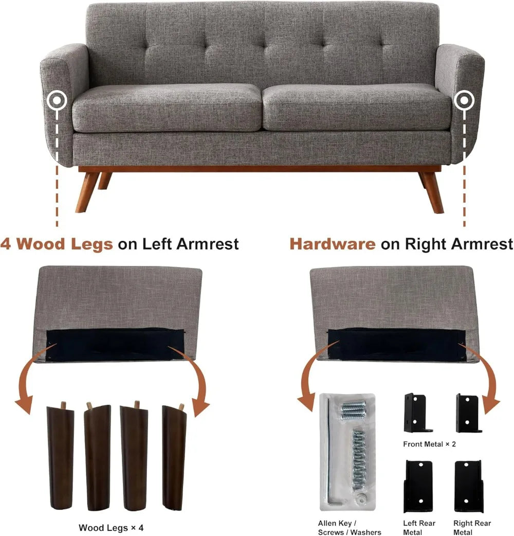 Mid-Century Loveseat Sofa