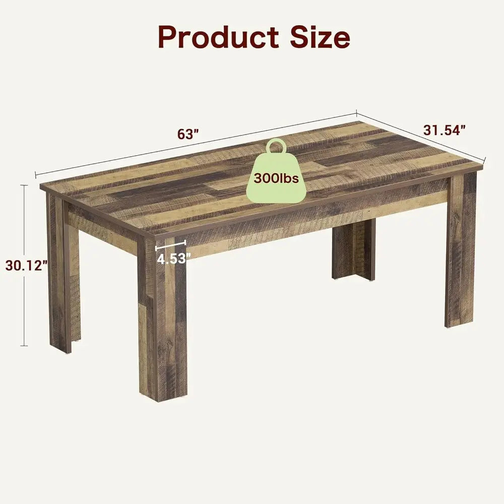 Farmhouse Rectangular Dining Table