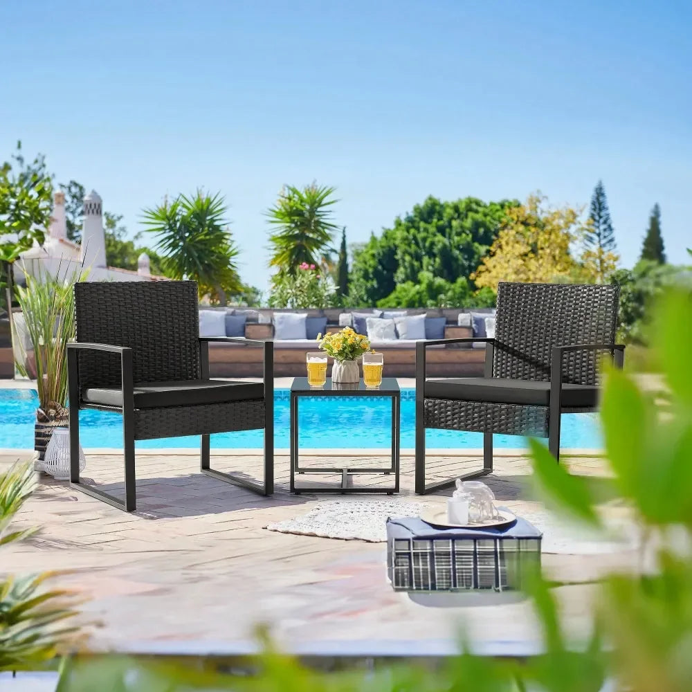 2-Piece Rattan Patio Set