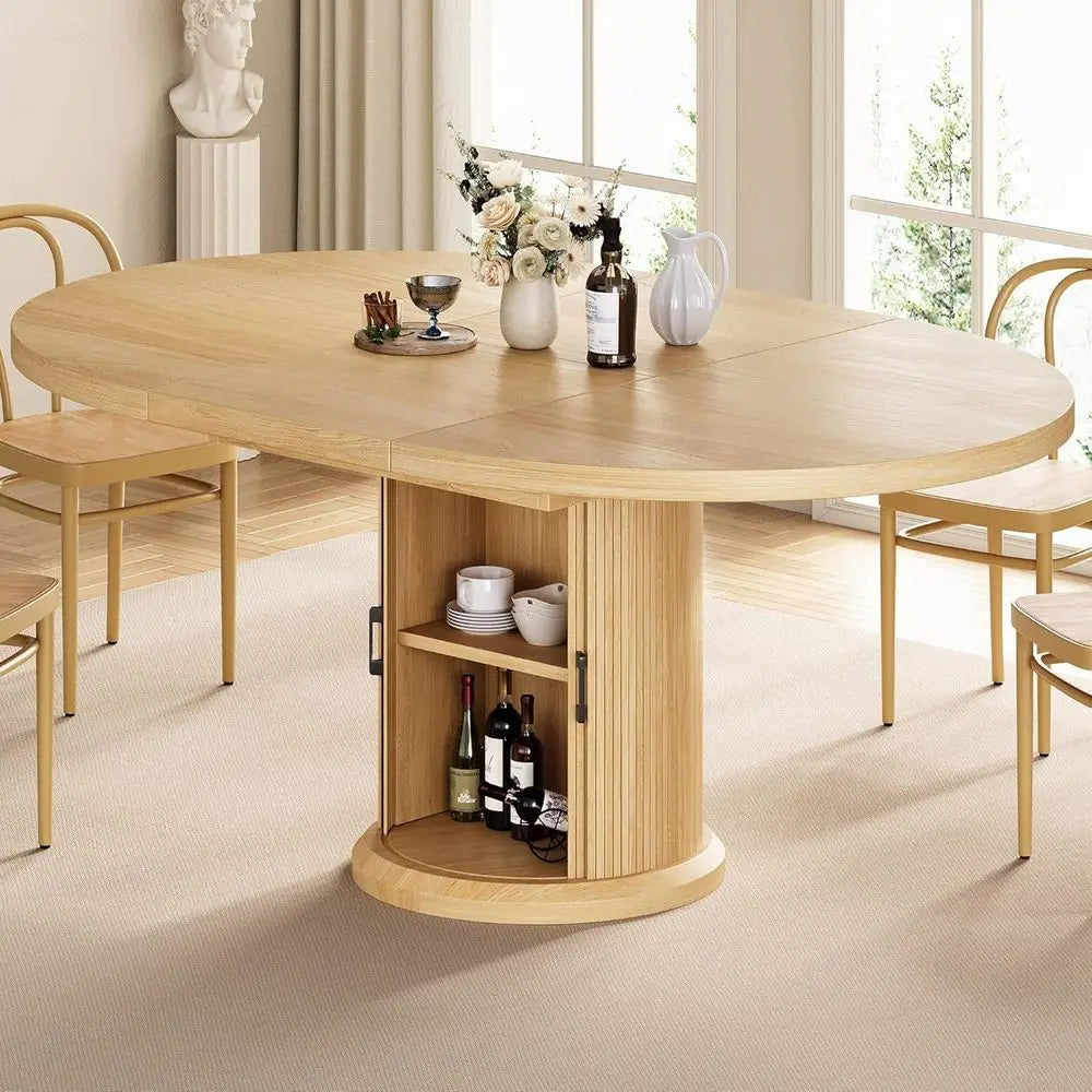 Expandable Oval Dining Table (8 Seater)