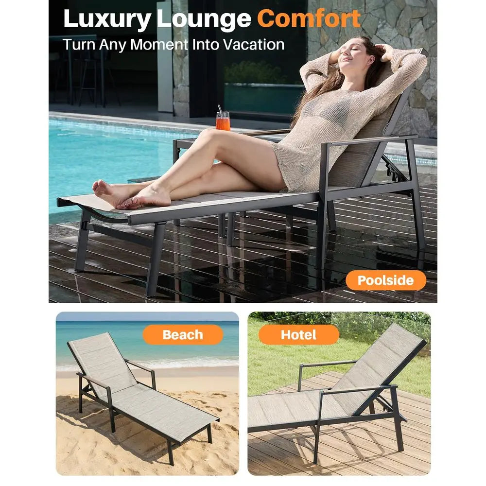 Aluminum Adjustable Lounge Chair