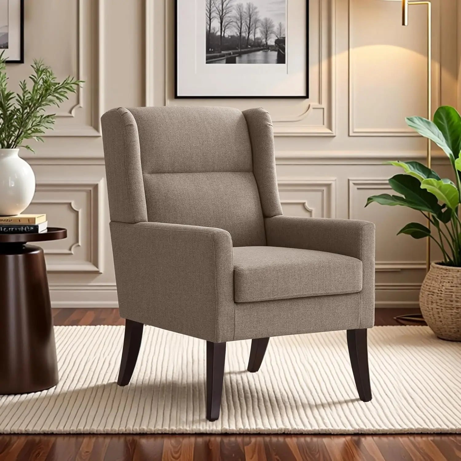 High Back Upholstered Accent Chair