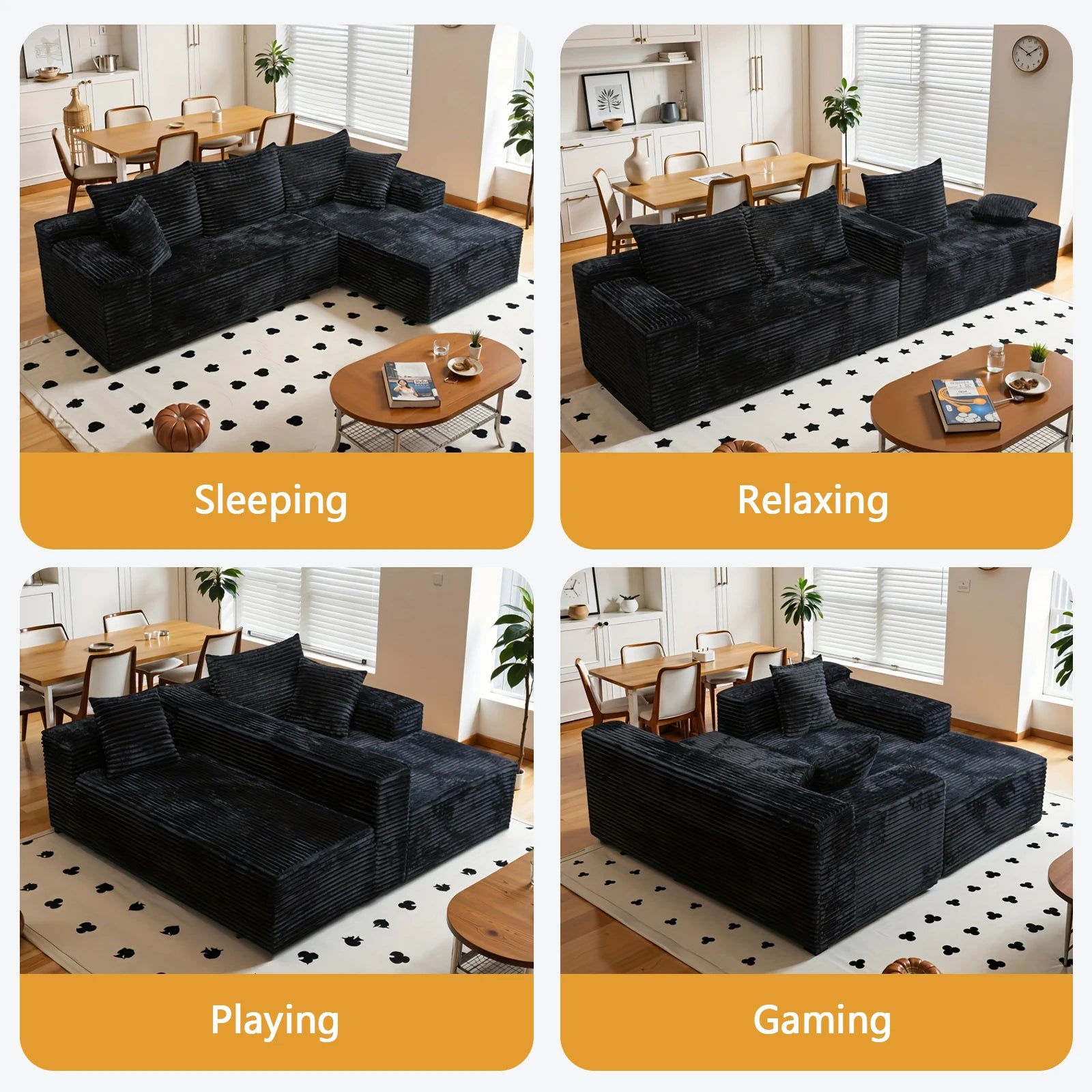 L-Shaped Cloud Sectional Sofa