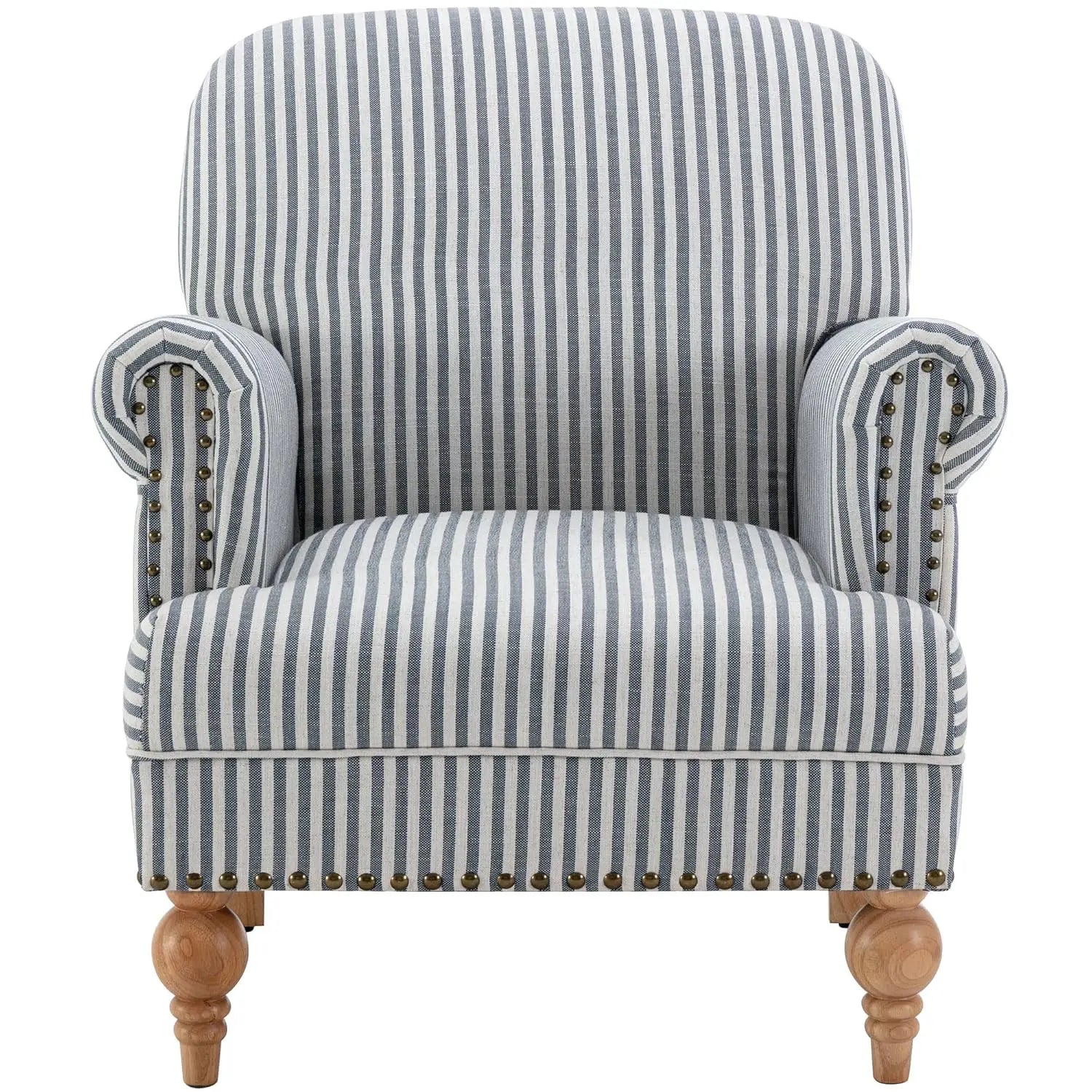 Striped Farmhouse Accent Chair