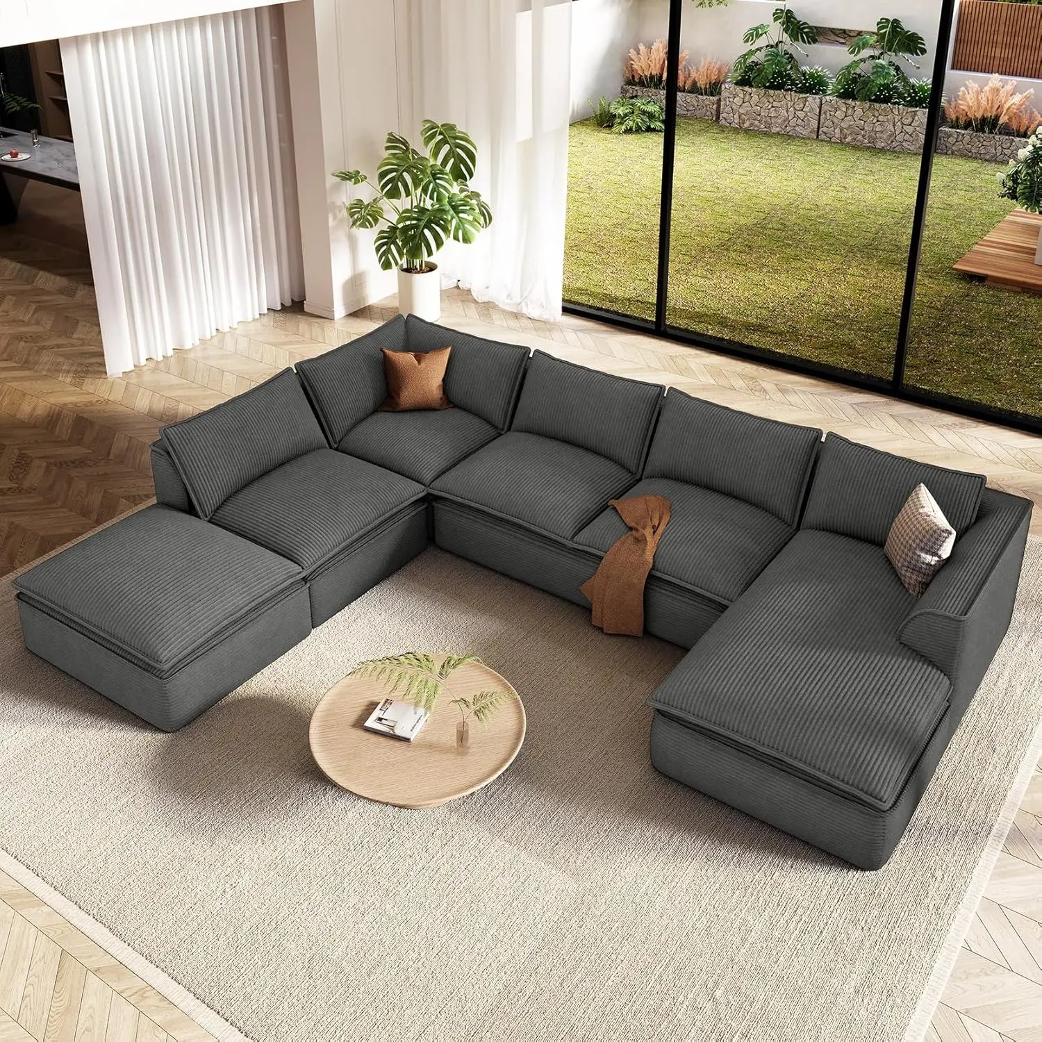 7-Seater Modular Sectional Sofa