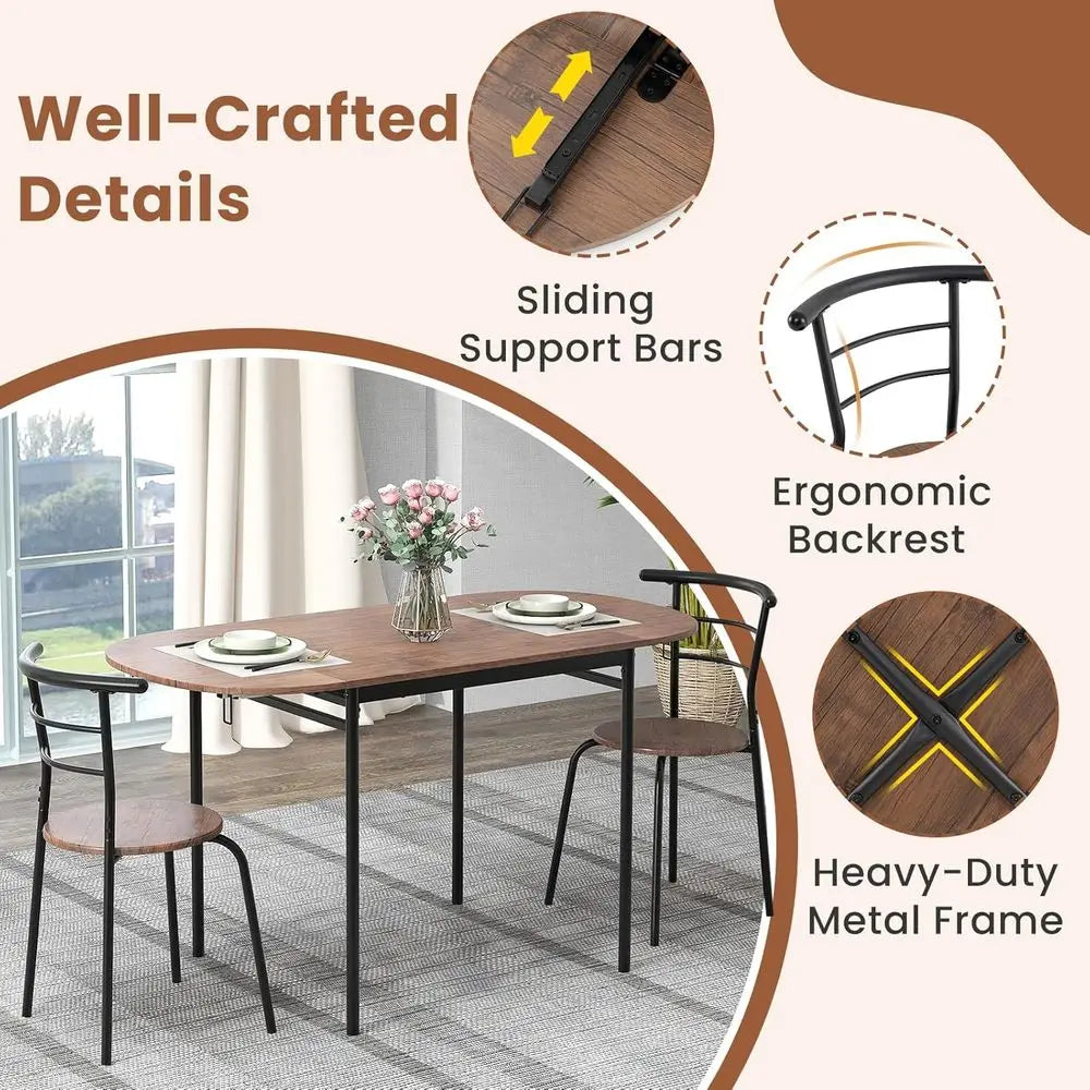 Drop Leaf Dining Set (2 Seater)