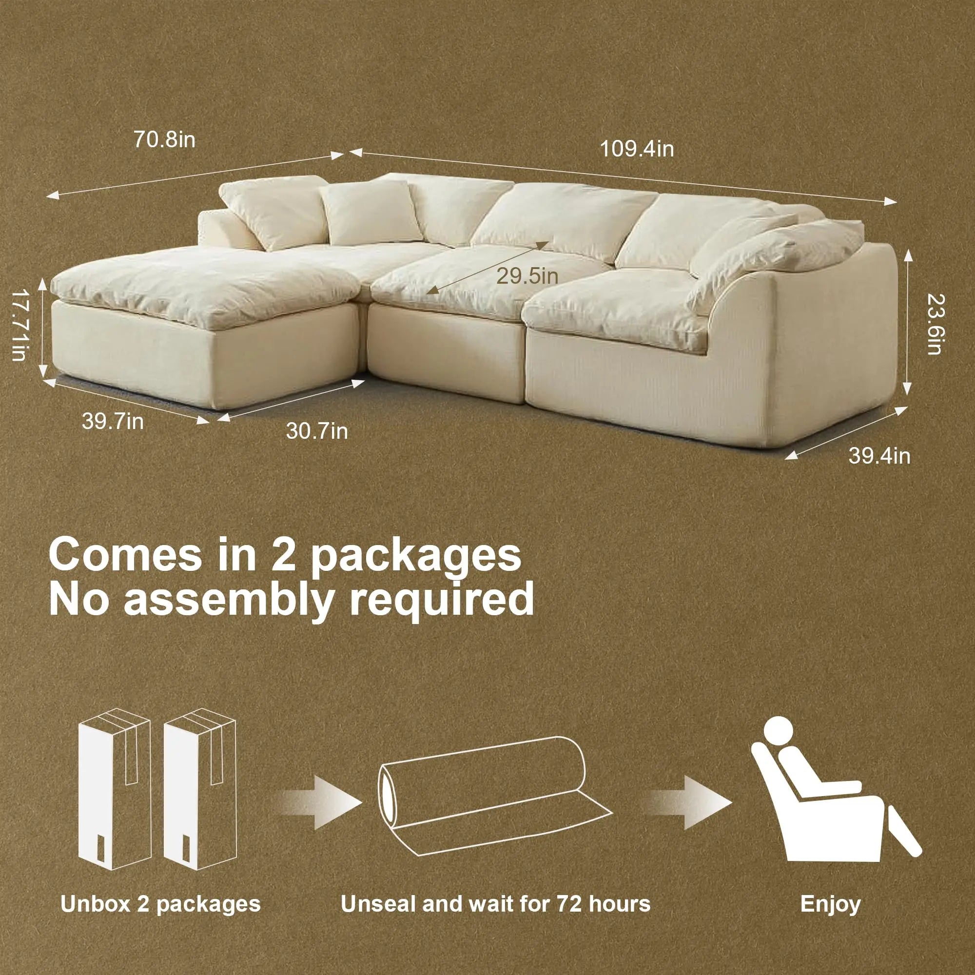 Oversized Cloud Sectional Sofa