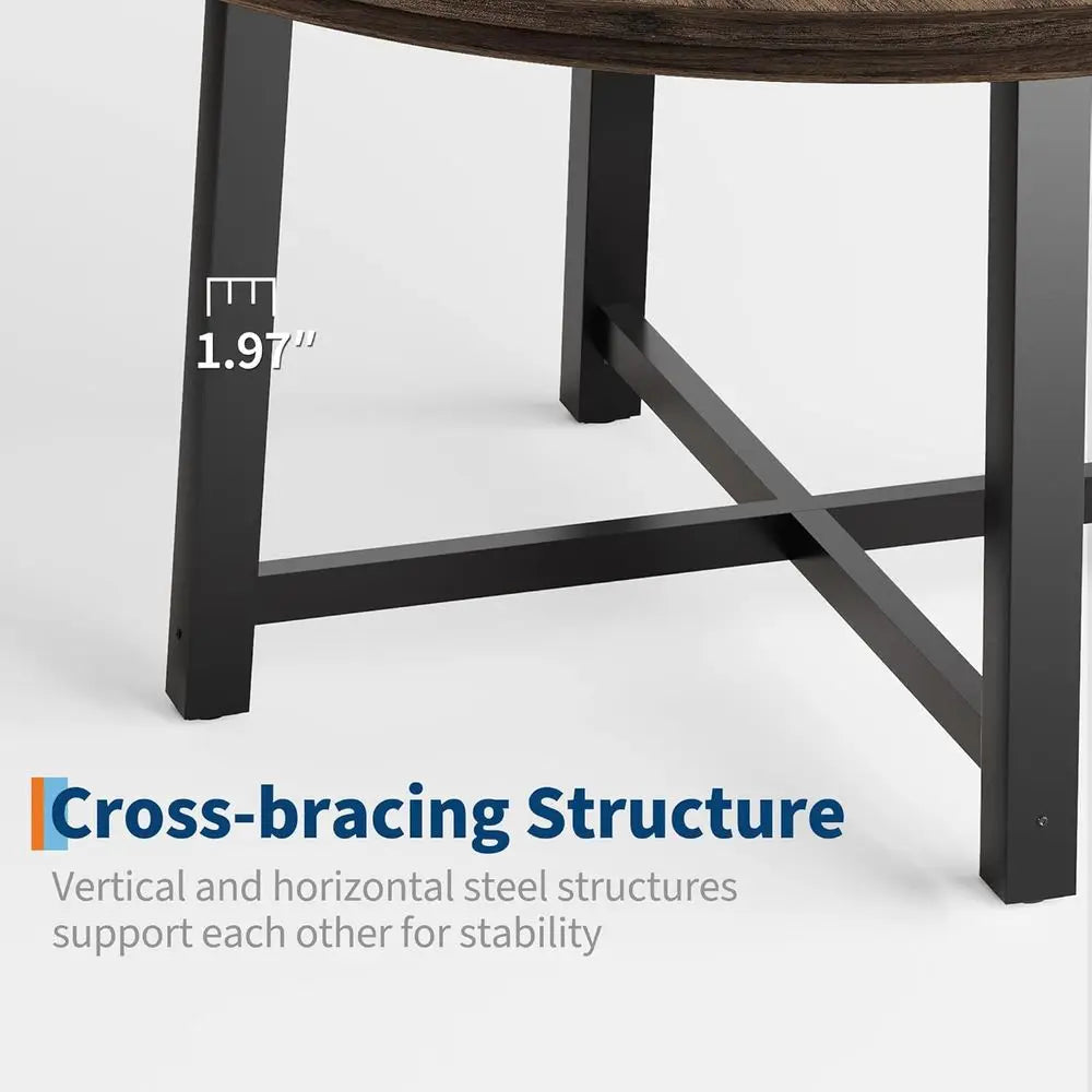 Round Metal Frame Dining Table