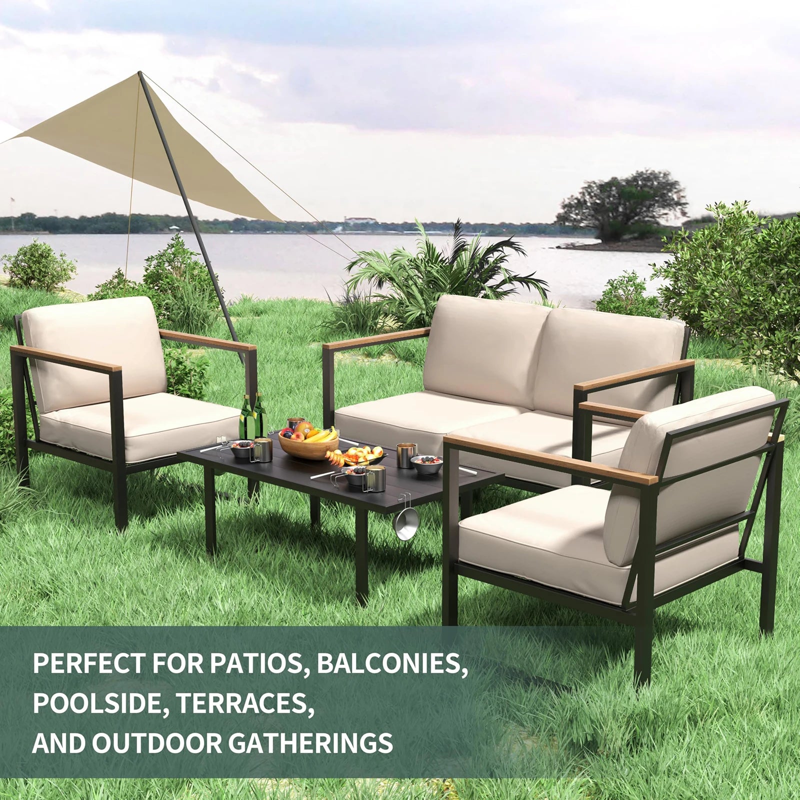 4-Piece Patio Conversation Set