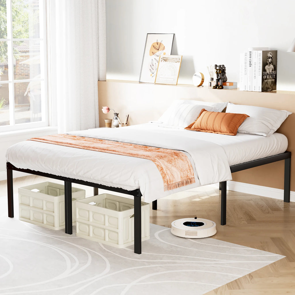 Metal Platform Bed Frame with Storage