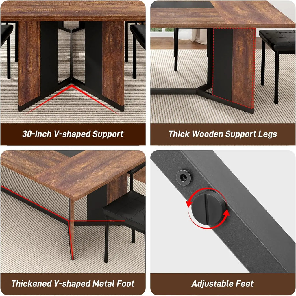 Large Farmhouse Dining Table (6–8 Seater)