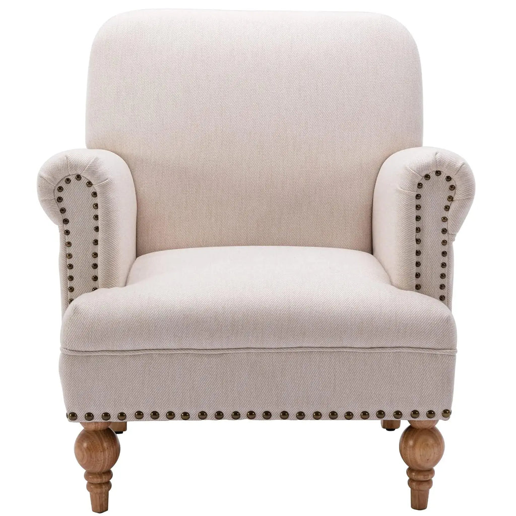 Striped Farmhouse Accent Chair