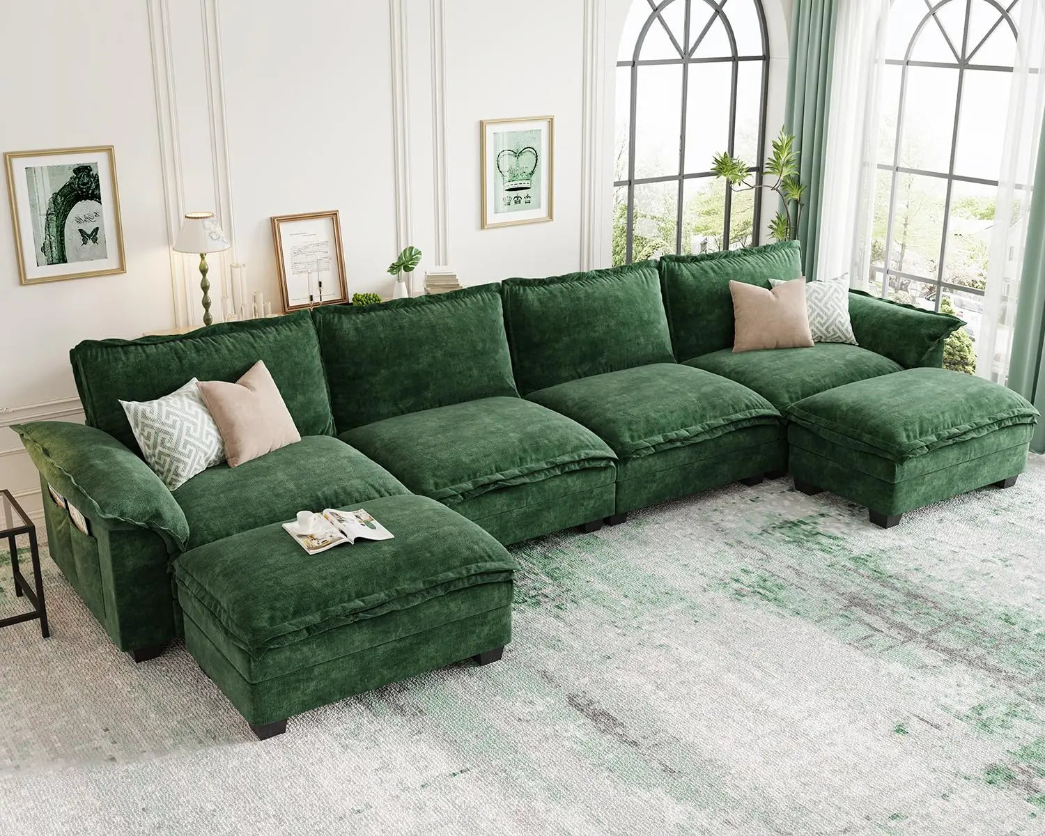 U-Shaped Modular Sectional Sofa